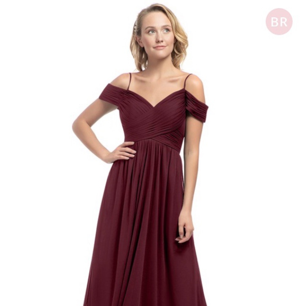 Formal Cabernet/cranberry bridesmaid gown